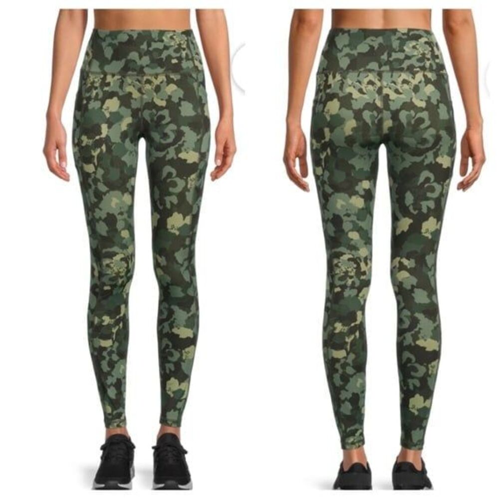 NWOT Avia Camo Print Active Leggings With Pockets XSmall